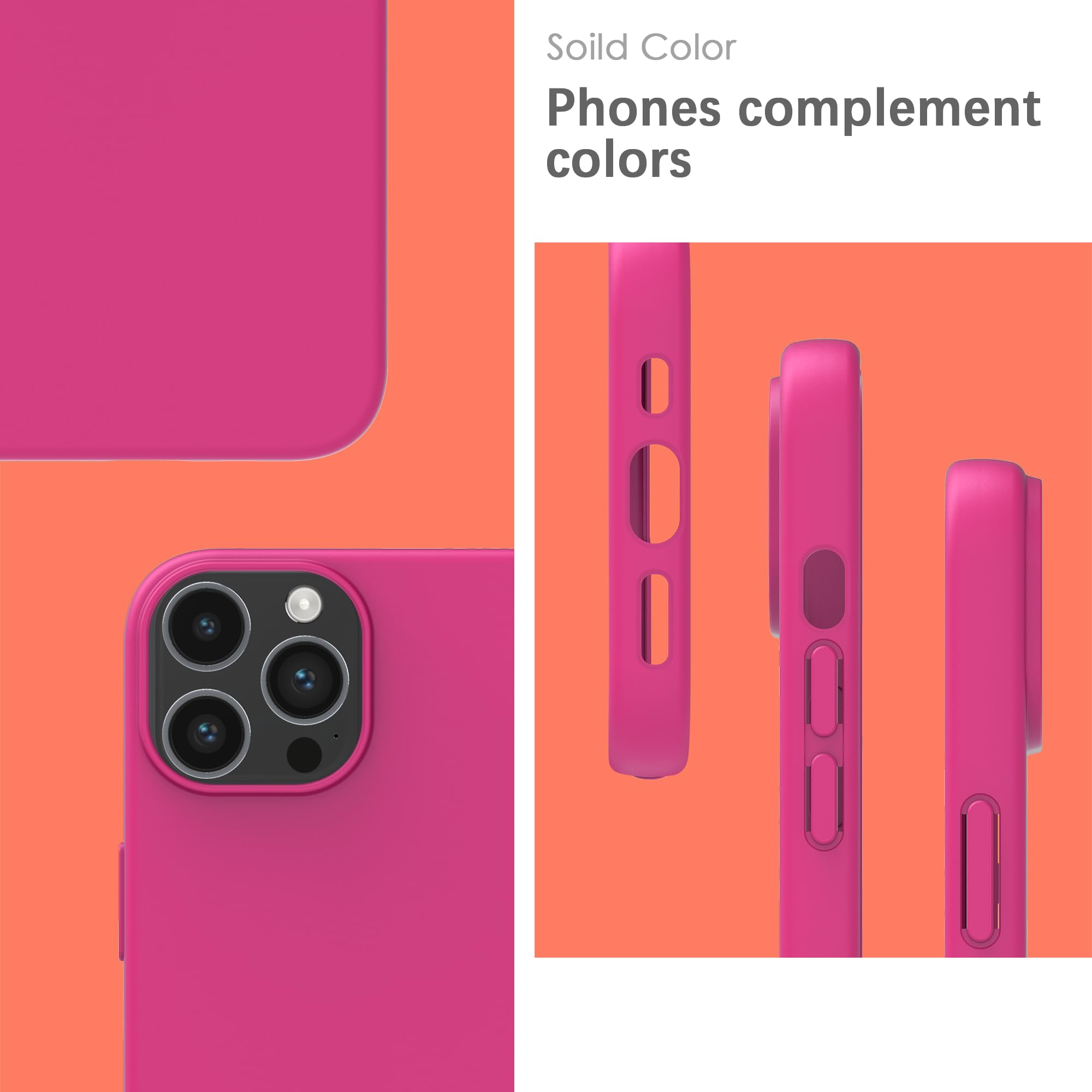 YATWIN Silicone Case for iPhone 15 Pro, Soft-Touch, Shockproof, DustProof - Image 3