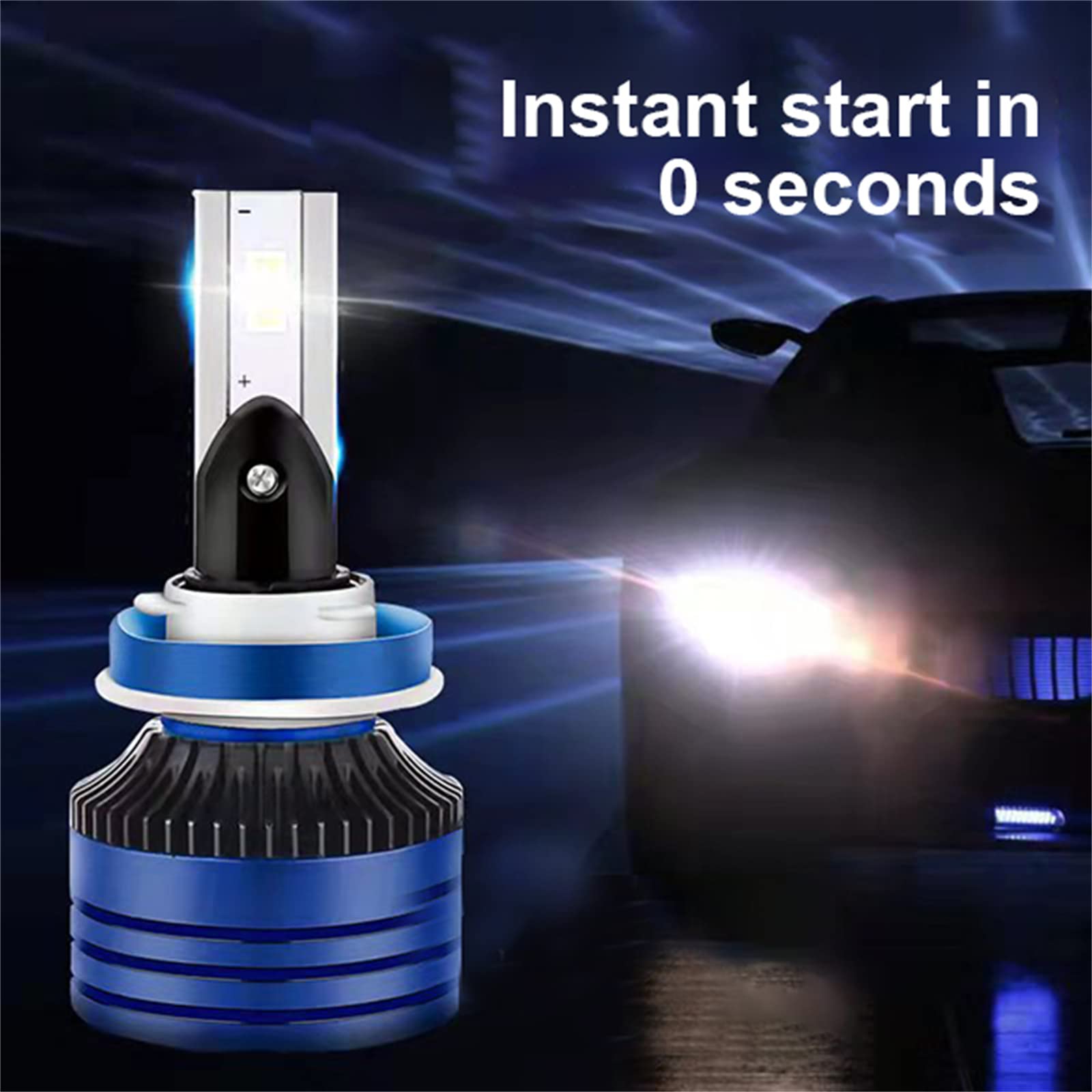 Bombillas LED Para Faros Delanteros, 7800 Lúmenes Brillo 6000K Bombilla LED Blanca Fría, Kit De Bombillas Para Faros Delanteros De Repuesto Plug-And-Play, IP68 A Prueba De Agua, Paquete De 2,H1