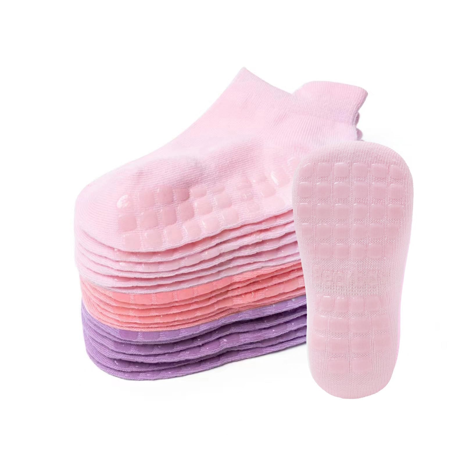Photo 1 of Bearbay Baby Non Slip Ankle Socks with Grippers (9 Pair) for 0 months-7 years old Walking Socks for Infant Toddler Kids Boys Girls