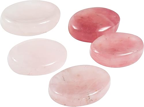 Miniatura 3 de Cuarzo rosa  Piedra de preocupación  Tamaño 1.5 a 1.75 pulgadas  1 pieza  Cristales y piedras curativas, piedras de preocupación para la ansiedad,