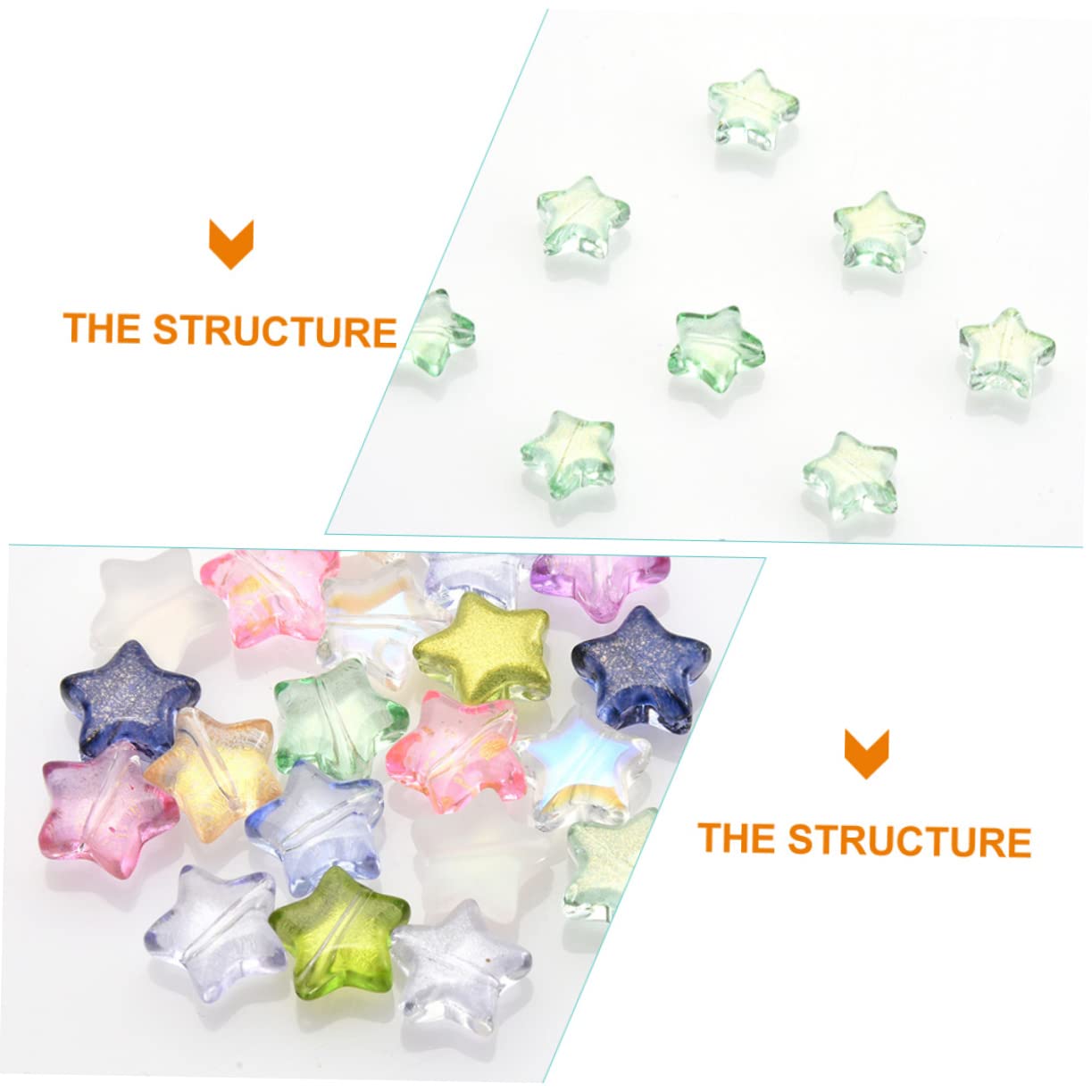 Uonlytech Abalorios Forma De Para Manualidades De Joyería Diy Accesorios Para Creación De Collares Pendientes 100 Piezas*5