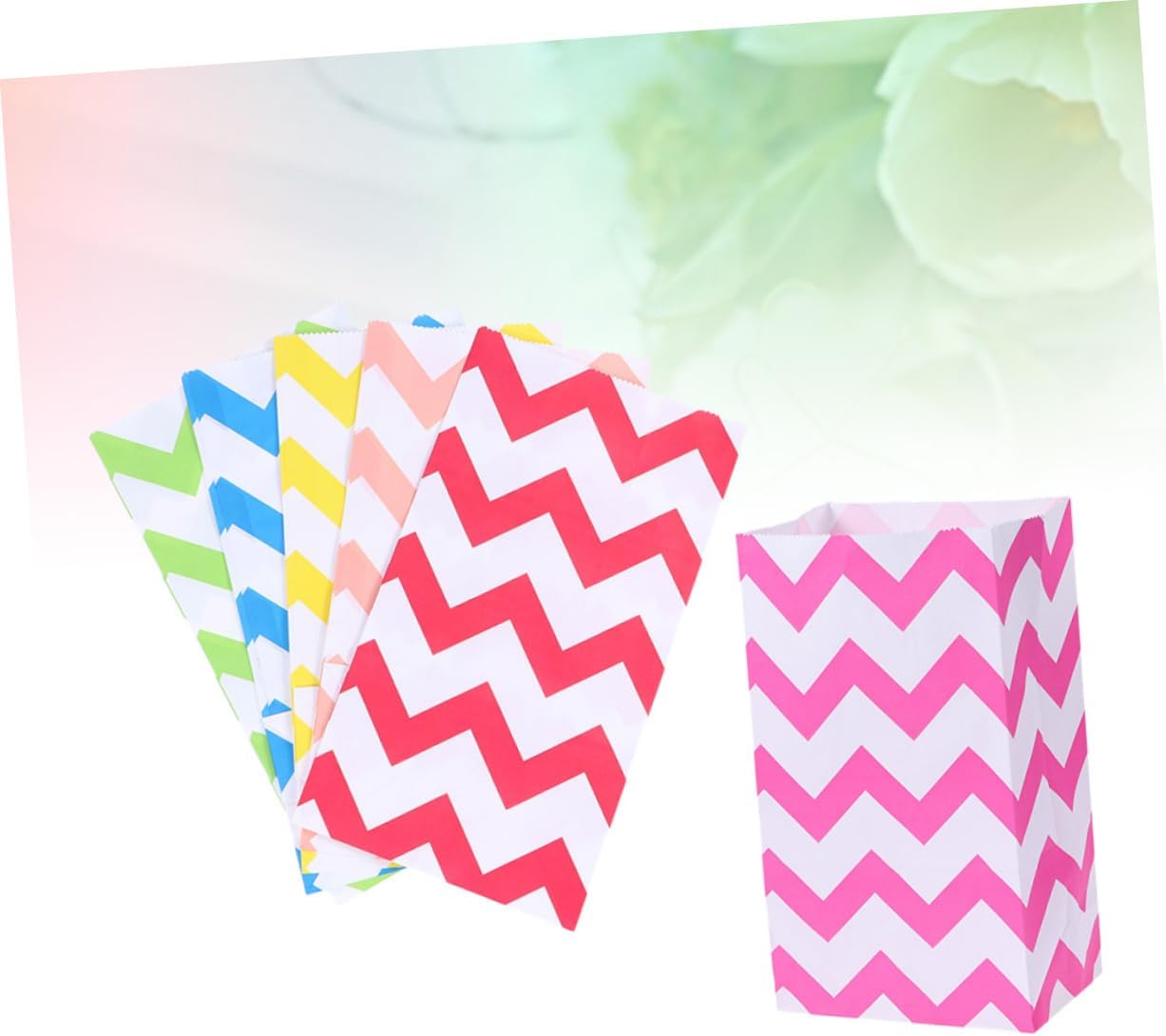 NAMOARLY 60 Pcs Paper Bags Candy Cookie Bread Nuts Bags Oilproof Multi-color Packaging for Baking