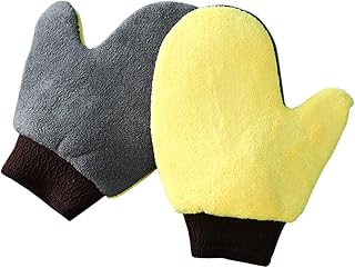 LIGHTAOTAO 1 par de luvas de lavagem de carro almofadas de lavagem de carro luvas laváveis luvas de limpeza de janela luvas de lavagem de carro luvas de limpeza de vidro luvas de lavagem luvas de lavagem coral ferramenta de lã automática