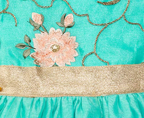 Image of Gubbarey Girl's Synthetic Empire Waist Knee-Length Dress