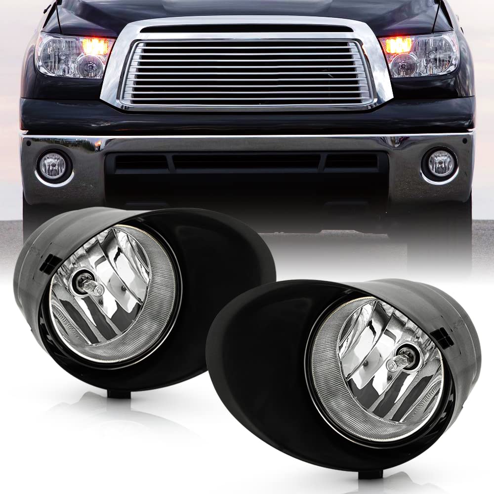 ACANII - For 2007-2013 Toyota Tundra 08-11 Sequoia Bumper Fog Lights+Switch+Covers Assembly Driver & Passenger Side