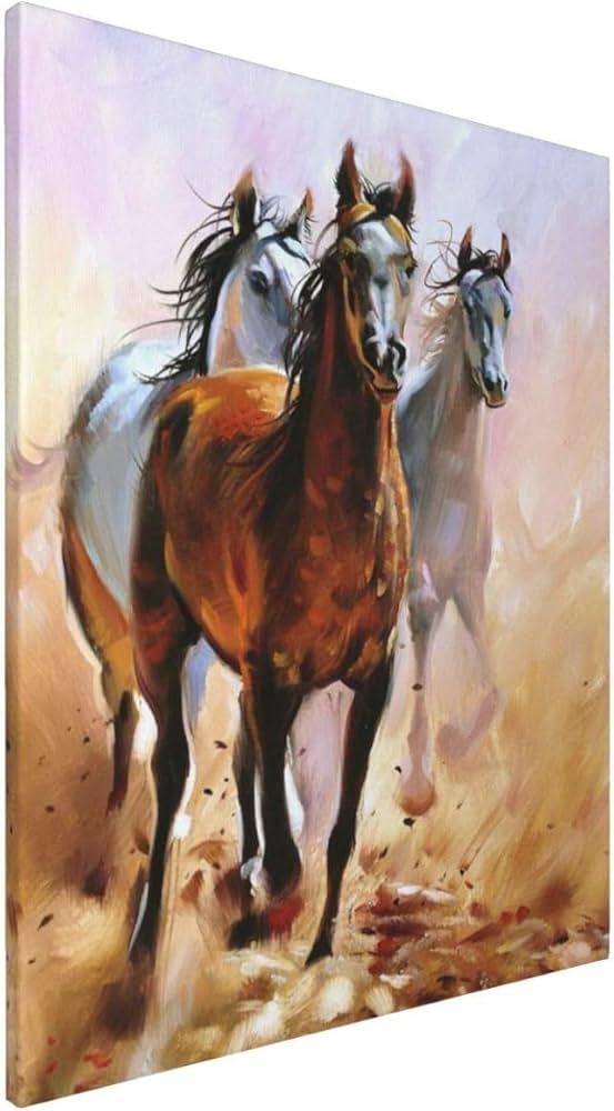 Amazon.co.jp: 絵画 インテリア おしゃれ 走っている馬 アート