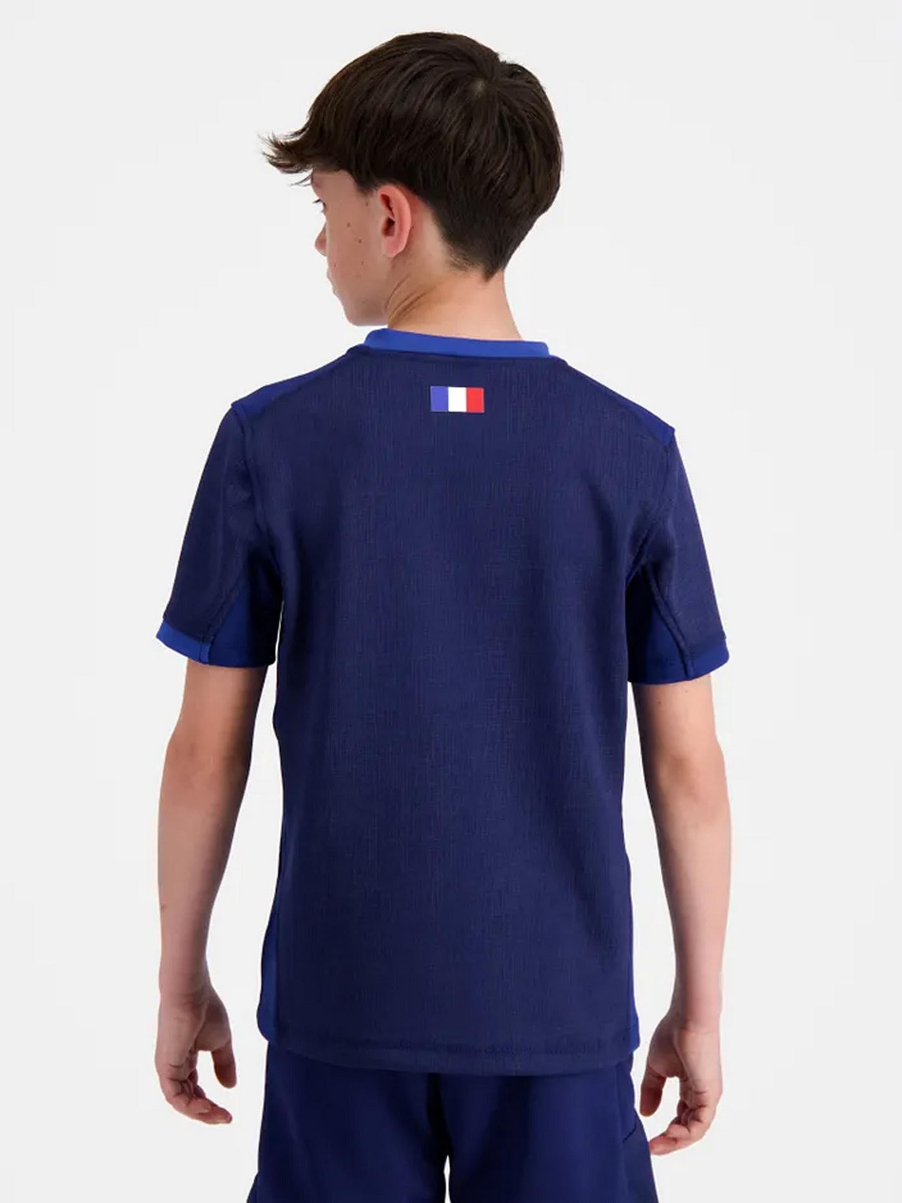 Le Coq Sportif Ffr XV Maillot Replica Cdm Enfant Pblue T-Shirt Manches Courtes Mixte Enfant
