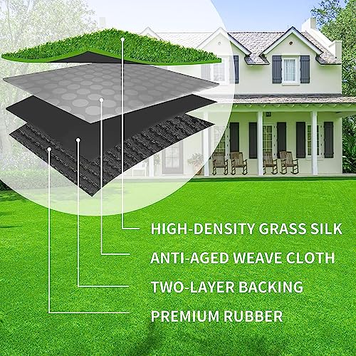 Césped artificial exterior de 3x4m y 20mm de altura con drenaje para terraza 6