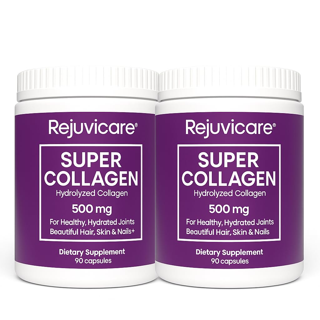 Super Collagen 500 mg Hydrolyzed Collagen Peptides for Hair Skin Nails Beauty Wellness Supplement Supports Healthy Hydration Elasticity