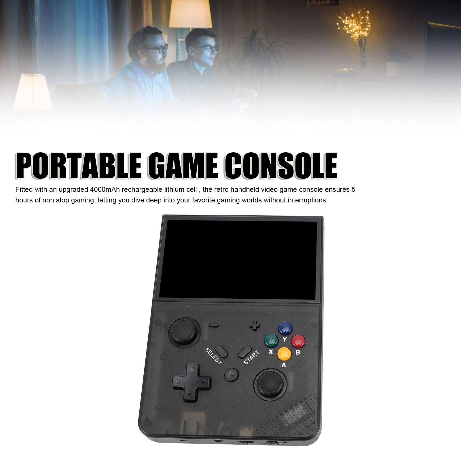 Console di Gioco Portatile con Schermo IPS da 4,3 Pollici con Oltre 20.000 Videogiochi retrò, Display Ad Alta Definizione, Ideale per Viaggiare, Cella Al Litio (#2)