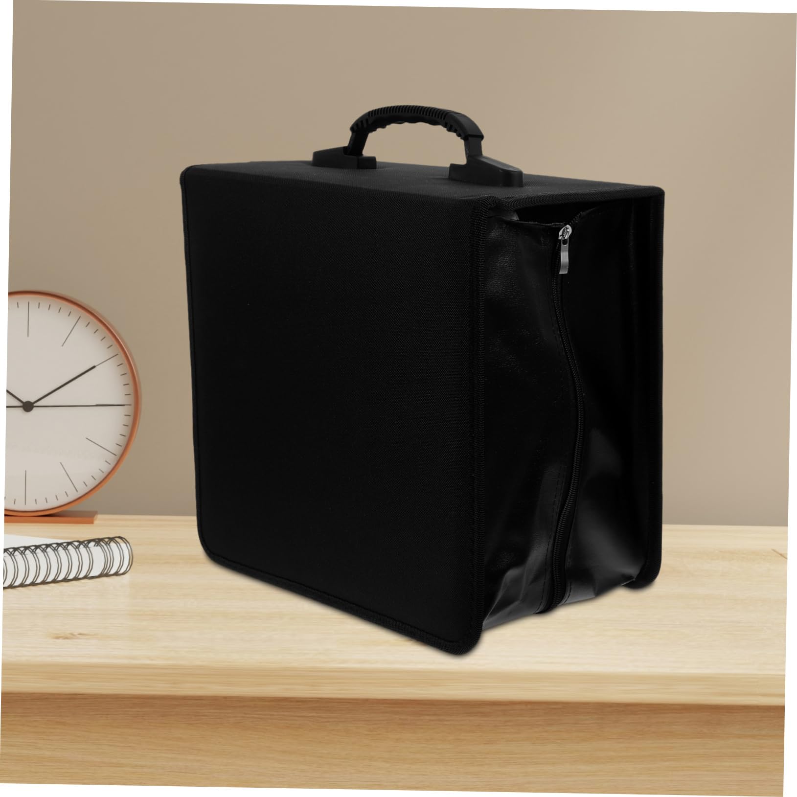 POPETPOP Porta CD e Dvd in Pu con Maniglia capacità Dischi Design Elegante per Auto e Casa Protezione da Graffi per Viaggi e Uso Quotidiano