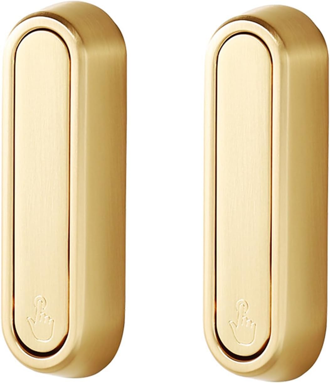 Tnbccxn Gold Cabinet Handles, Concealed Handles, 2 Pcs Furniture Recessed(Gold)
