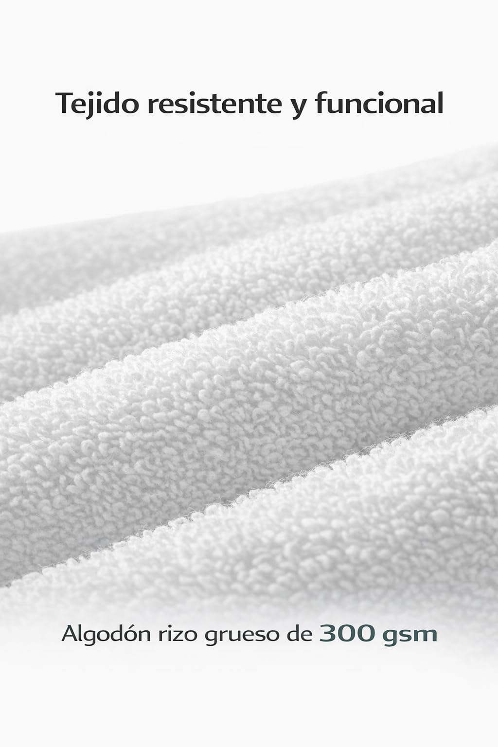 Genérico Toallas de Rizo Blancas 50×90 cm – Algodón 100% – Uso Profesional para Peluquería, SPA, Gimnasio y Hotel (10)
