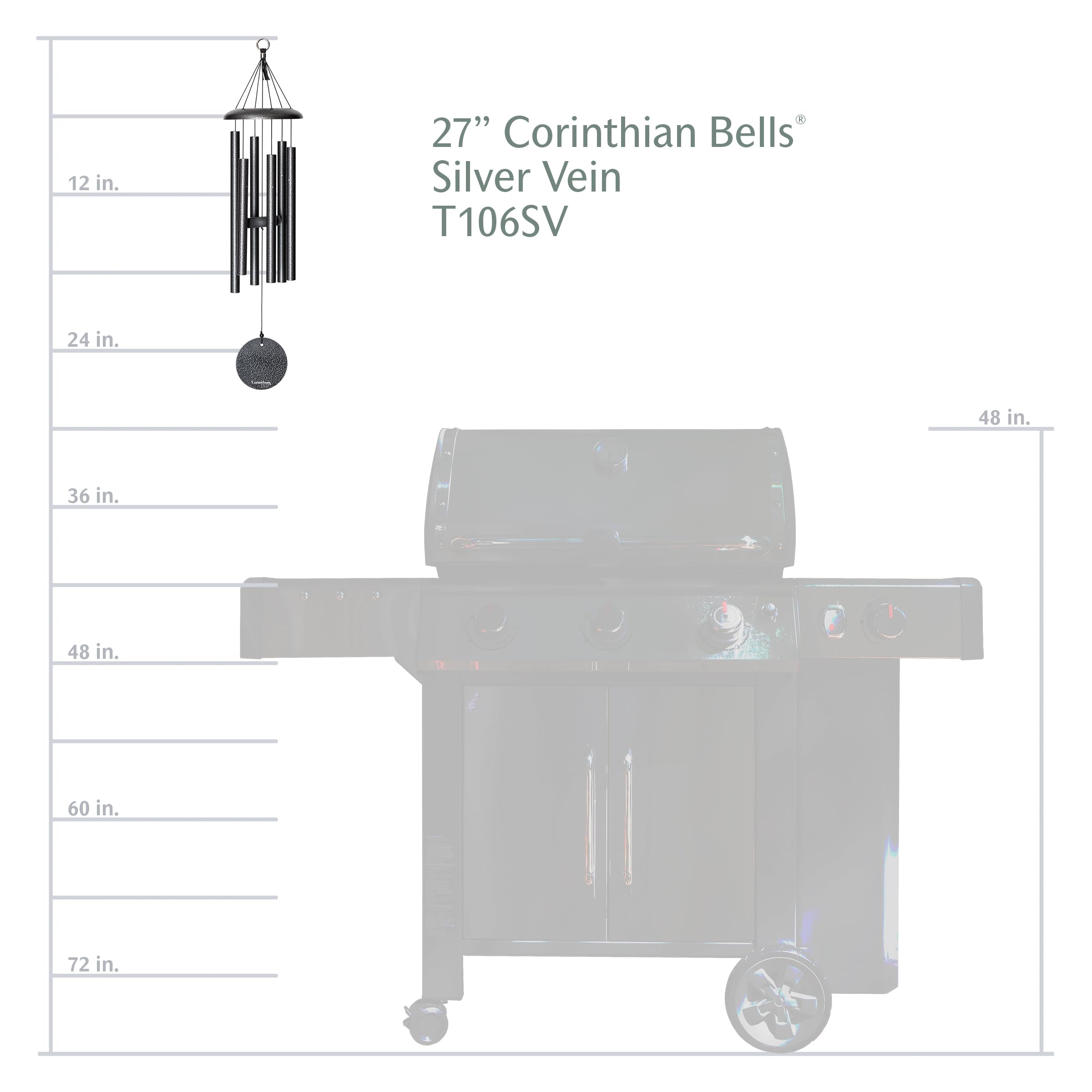 Amazon.co.jp: Wind River Corinthian Bell - 27インチ シルバー