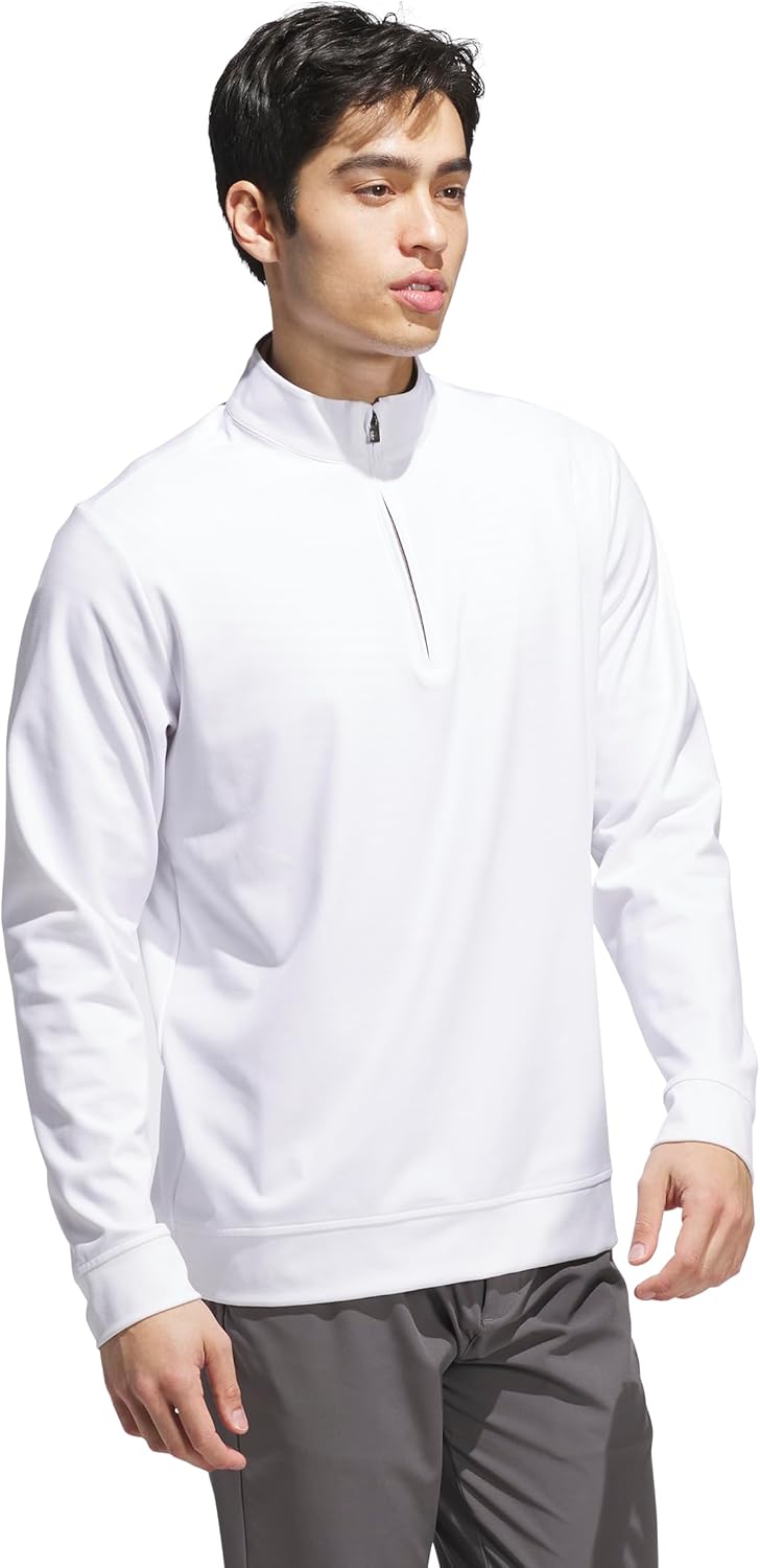 adidas Men's Ultimate365 Elevated Quarter-Zip Jacket, White, 3X-Large - Image 2