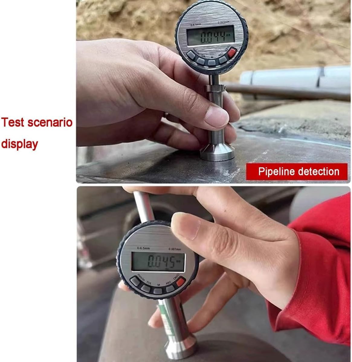 Calibre de perfil de superficie, rango de 0 a 6,5 mm, resolución de 0,001 mm, precisión de 1 μm, para medición de contornos de superficie y hoyos