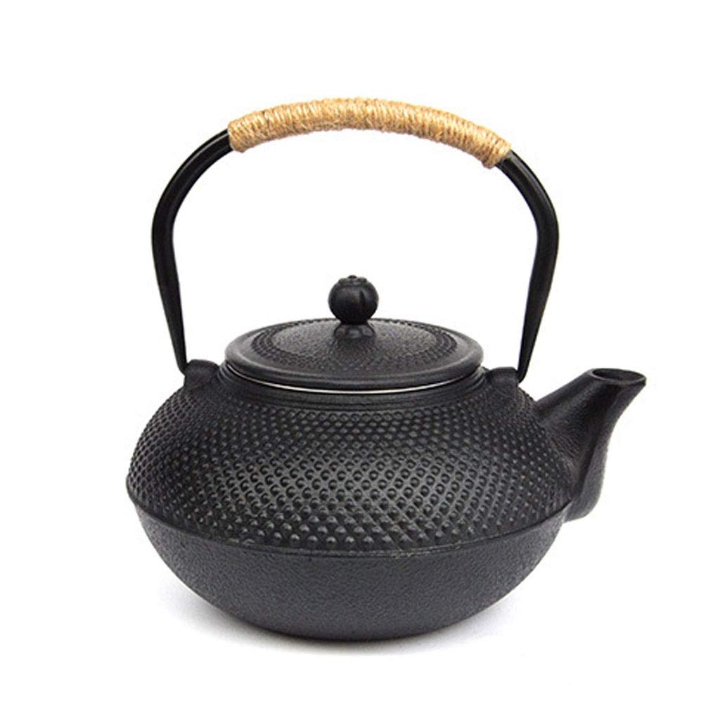 TYUHDUYUR Classic Tea Kettle, Cast Iron Teapot,1.5L Japanese Cast Iron Teapot Kettle with Enamel Coated Interior Black, Tetsubin Tea Kettle Stovetop