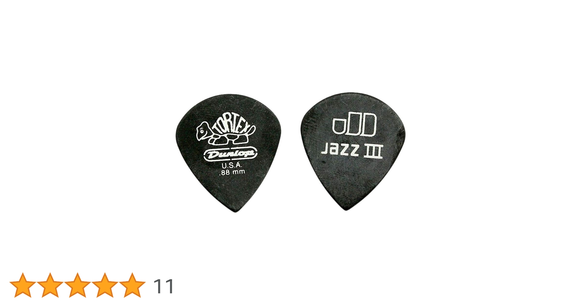 Amazon | JIM DUNLOP 482 Tortex Pitch Black Jazz III 0.88mm