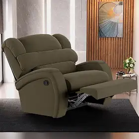 Poltrona do Papai Sala de Cinema Reclinável Kylie Manual Veludo Capuccino G23
