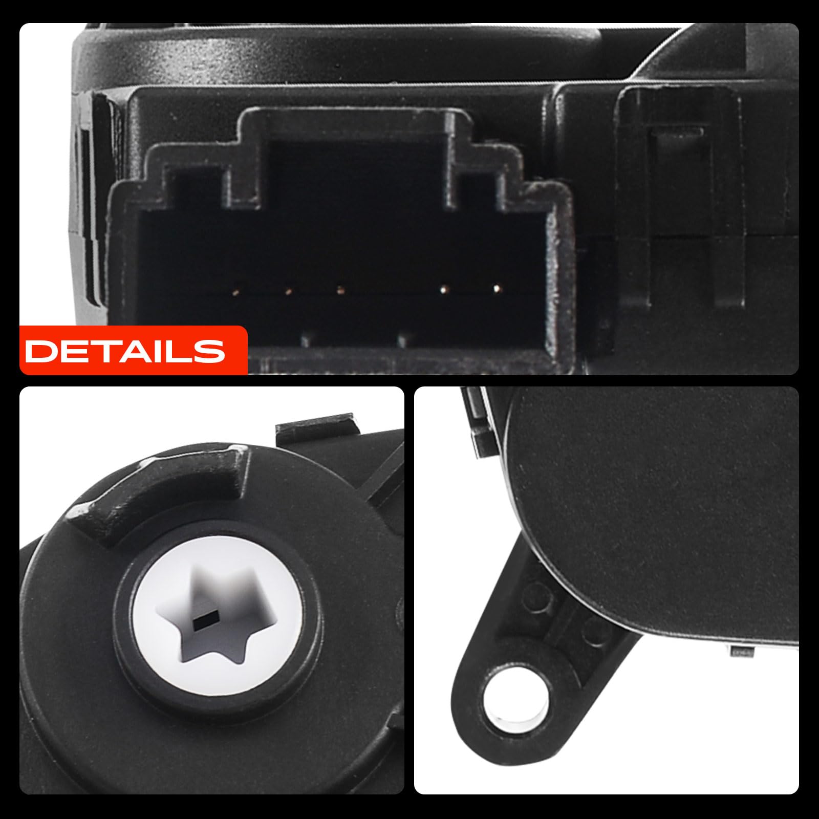 Frankberg Elemento di regolazione Motore valvola miscelatrice climatizzatore a 5 poli Compatibile con Q3 Altea 5P Leon O.c.t.a.v.a.i II 1Z3 E.O.S Golf V VI 1K 5K 2003-2019 Replace# 1K0907511Q