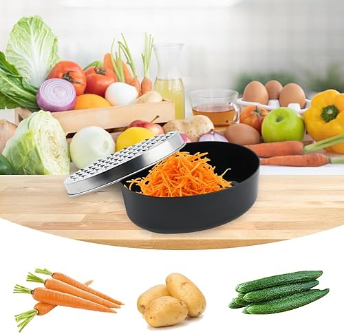 Miniatura 4 de Rallador de queso con contenedor, cepillo de limpieza y pelador, caja de rallador de queso, rallador de limón, rallador de ajo, ralladores para