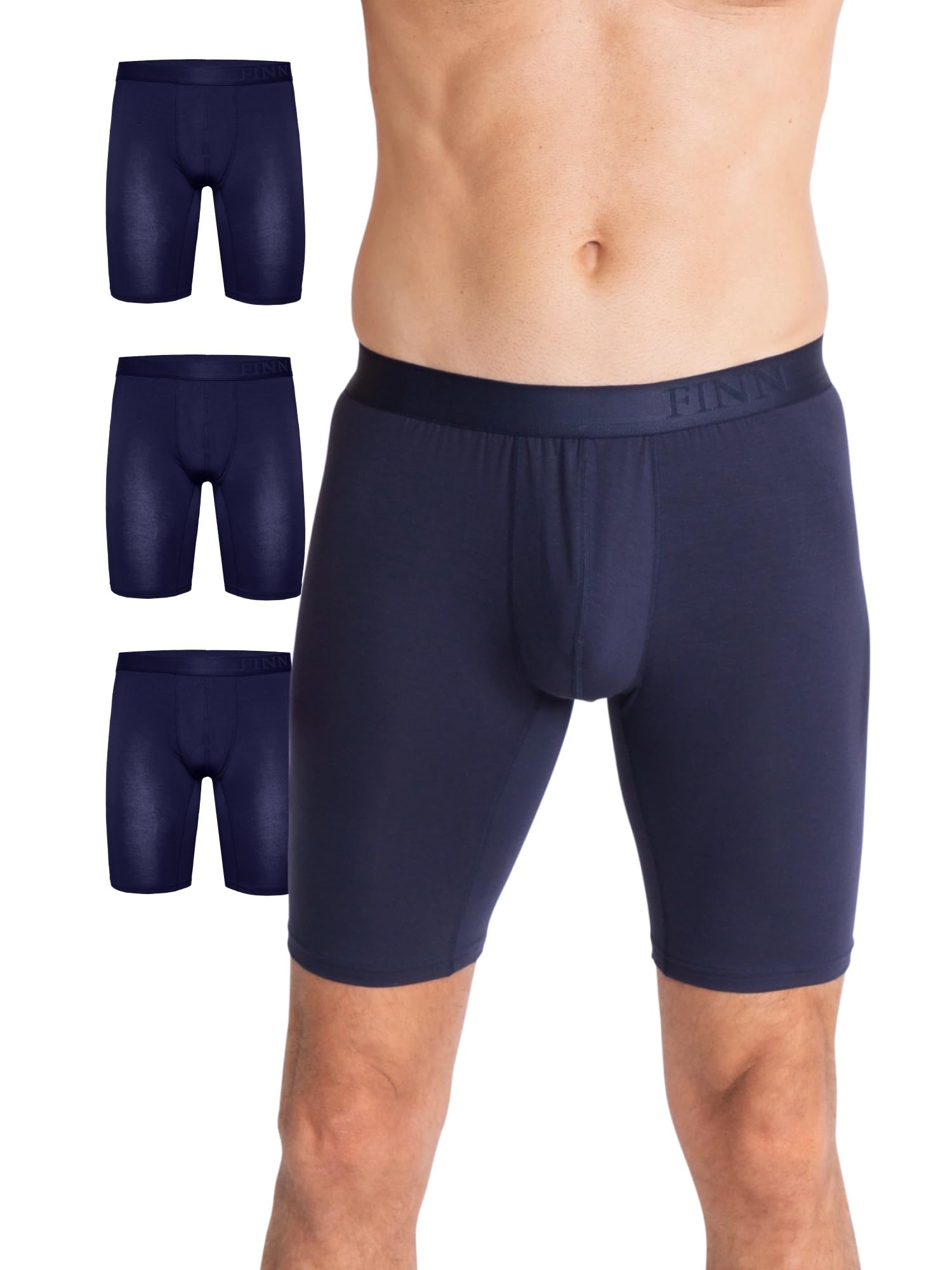 FINN Boxer da uomo con gamba lunga (confezione da 3)