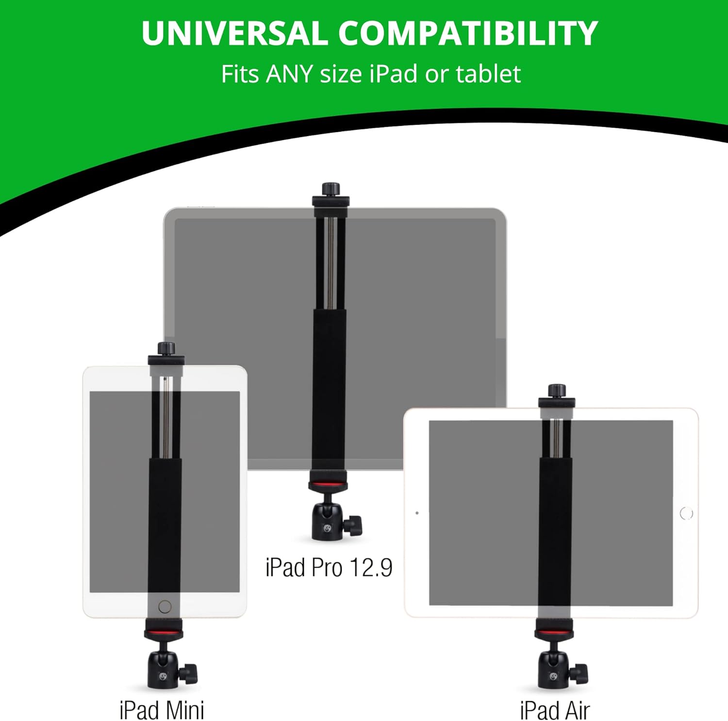 50% Off Discount KobraTech iPad Tripod Mount - TabMount 360 Tablet Tripod Mount - iPad Holder for Tripod with Ball Head & Bluetooth Remote Shutter