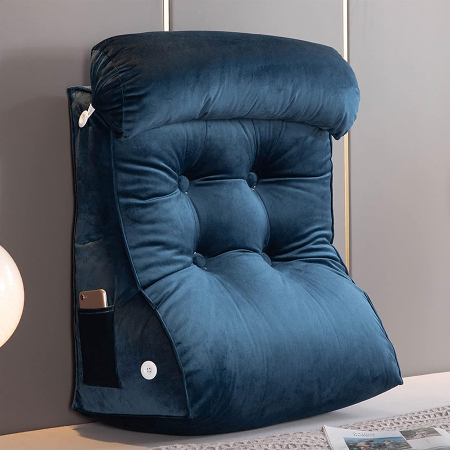 Coussin de soutien lombaire déhoussable contre le mal de dos au lit ou au repos