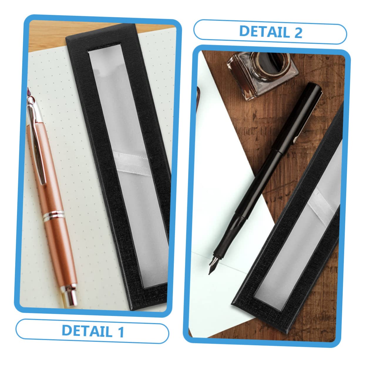 Operitacx 18piezas Cajas De Embalaje Para Bolígrafos y Lápices Estuches De Ventana Transparente Caja De Almacenamiento Para Escritura y Diseño y Resistente