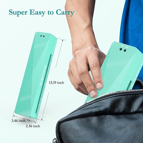 Miniatura 2 de Crenova Máquina laminadora A4 4 en 1, escritorio personal, caliente y frío, 9 pulgadas, laminador térmico para el hogar, oficina, escuela, negocios,