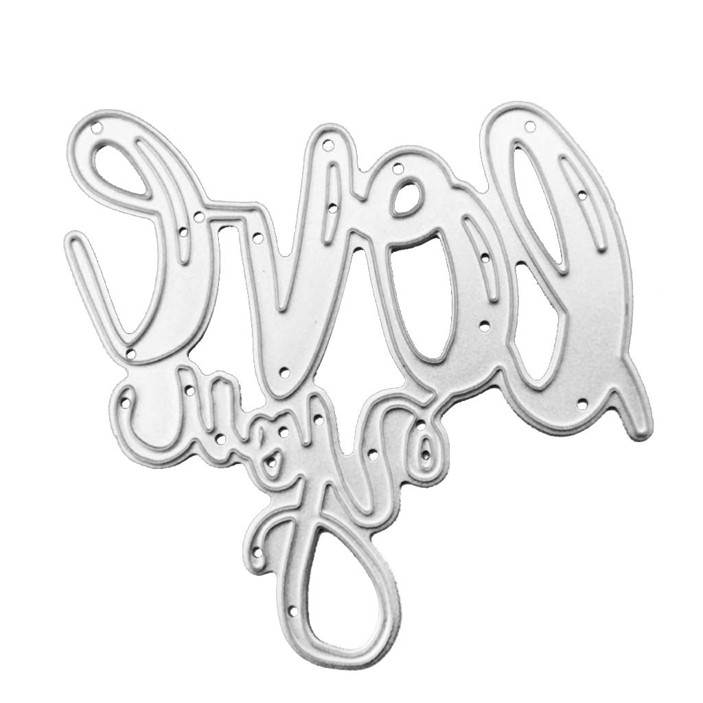 CVZJ Love You Metal Cutting Dies Stencil Scrapbooking Album Stamp Paper Emboss Carbon Steel