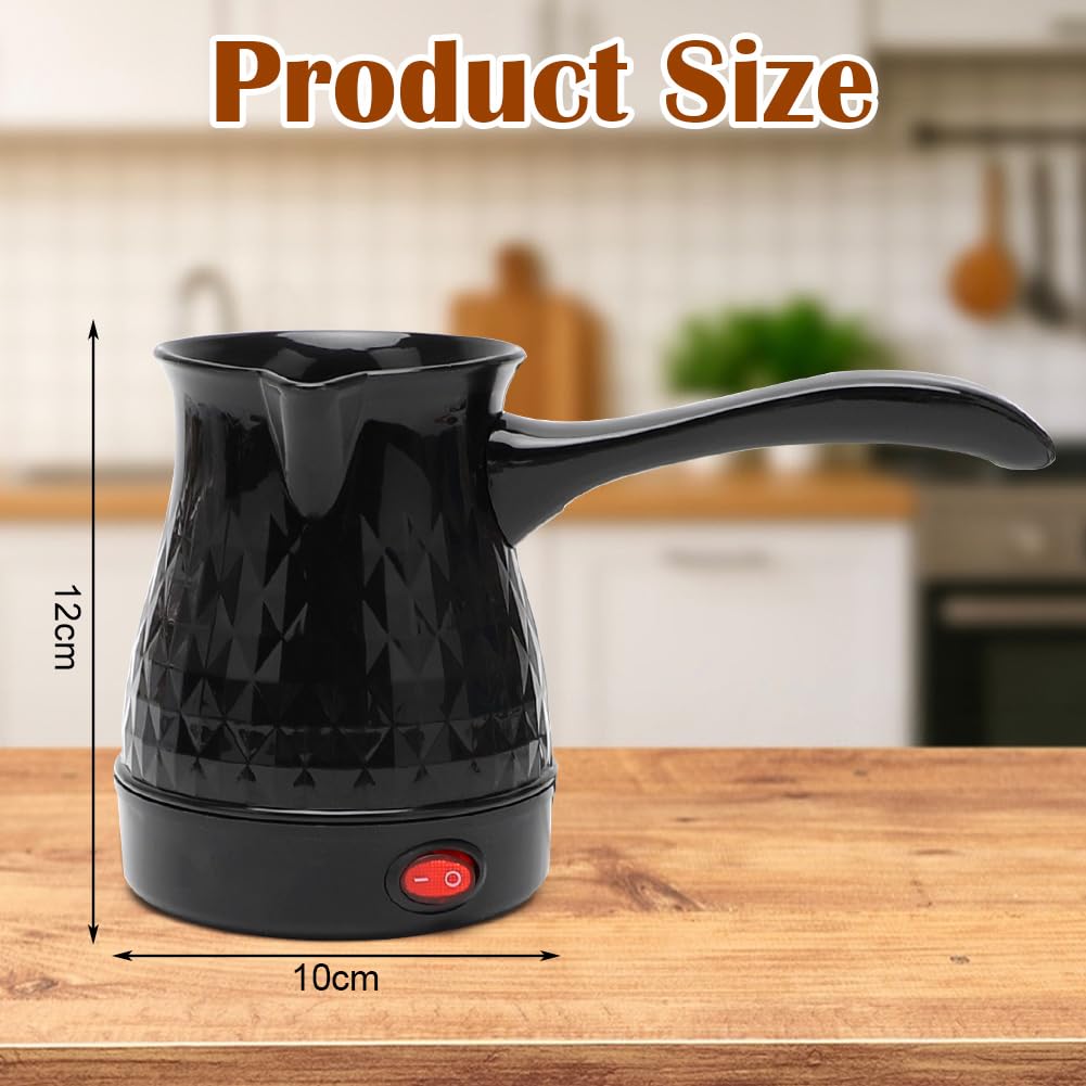 Türkischer Kaffeekocher 500ML Elektrische Türkische Kaffeekanne Espressokocher Induktion Kaffeemaschine Milchkanne Mokkakanne mit Griff, Mocha Pot Turkish Coffee Pot für Zuhause Büro Reisen Mocca Tee