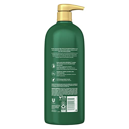 Tresemmé Cruelty-Free Pro Infusion Fluid Smooth Shampoo For Silky & Supple Hair Sulfate Free, Infused With Natural Coconut Droplets + Plant-Based Salon Protein + Niacinimide 33.8Oz #TOP1