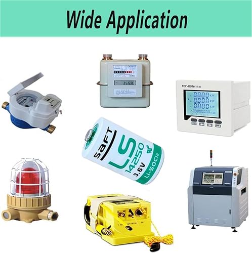 Miniatura 3 de Paquete de 50 unidades para batería SAFT LS 14250 de 3.6 V, batería de litio LS 14250 de 3.6 voltios, baterías de litio de 1200 mAh LS14250 de 3.6 V