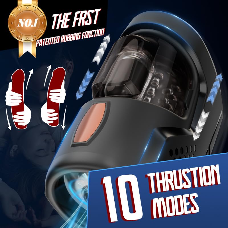 Vollautomatisch Elektrischer Masturbator Masturbieren Sex Toys für Männ 10 Vibrationsmodi Teleskopfunktion Blowjob mit 3D Teilchenkanal Taschenmuschi Masturbatoren Penis Pussy Sexspielzeug für Herren
