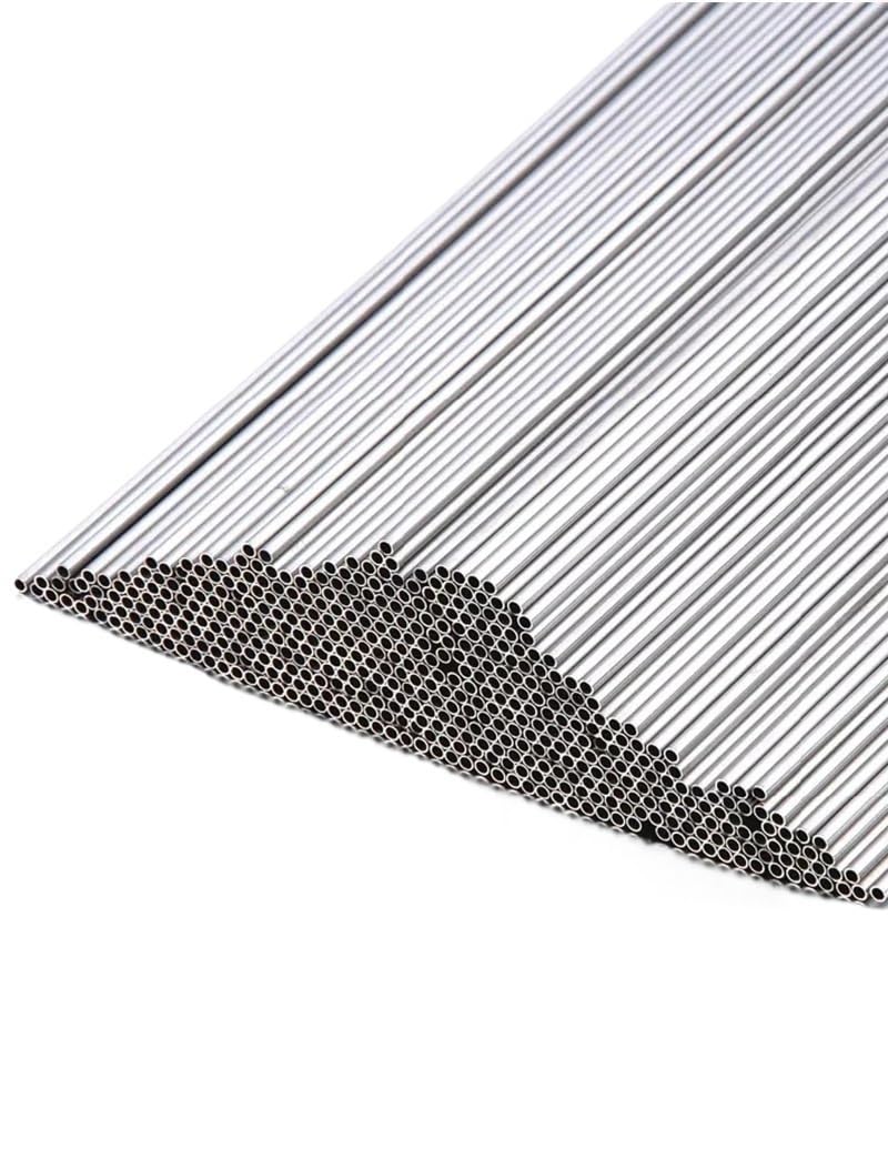 Aluminum Tubing, 20pcs Aluminium Tube 0.2-0.6mm Thickness 1.1-9mm OD Round Aluminum Alloy Fine Drawn Small Thin Pipe(OD 2.5 x ID 2mm,300mm)