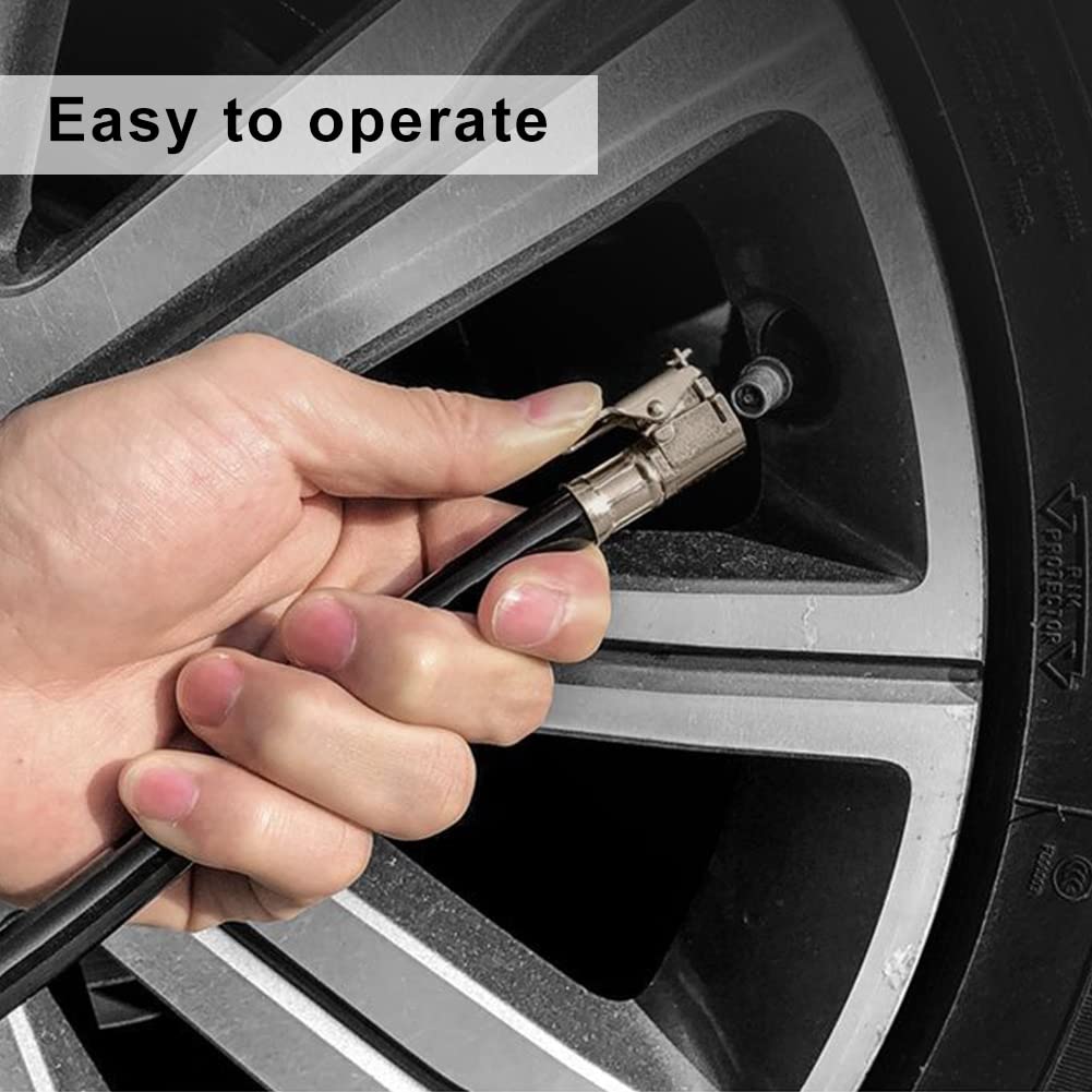 Manometro per Pneumatici, Manometro Pressione Gomme, Misuratore di Pressione per Pneumatici, Adatto per Camion, Automobili, Motocicli (Lunghezza Del Tubo 38 cm)