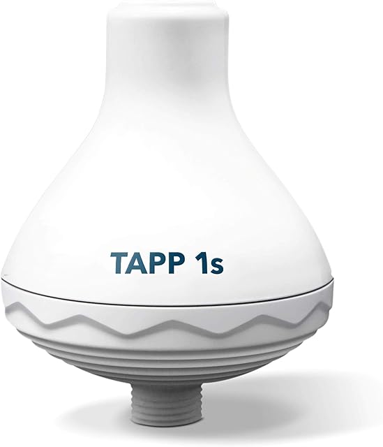 TAPP Water ShowerPro (TAPP 1s) - Shower Water Filter - Filters Lime, Chlorine and Heavy Metals - Ideal for Hair & Skin - White