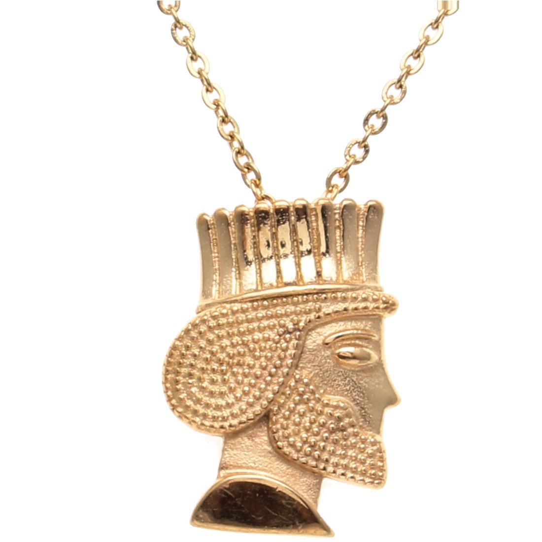 AsoodehdelanCyrus The Great Persian King Necklace Chain Persia Farvahar Gift Art