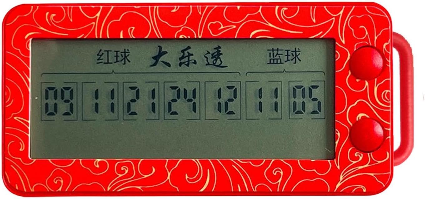 Red Fortune Lottery Machine - Lottery Random Machine | Electronic Number Selector | Small Electric Number Picking Machine Portable Number Selector | Fortunate Number Picker Random Number Generator