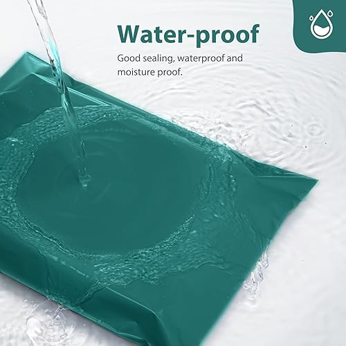 Miniatura 3 de Fuxury Sobres de polietileno de 12 x 15.5 pulgadas, 50 unidades, bolsas de envío impermeables para ropa, adhesivos fuertes y resistentes para envíos