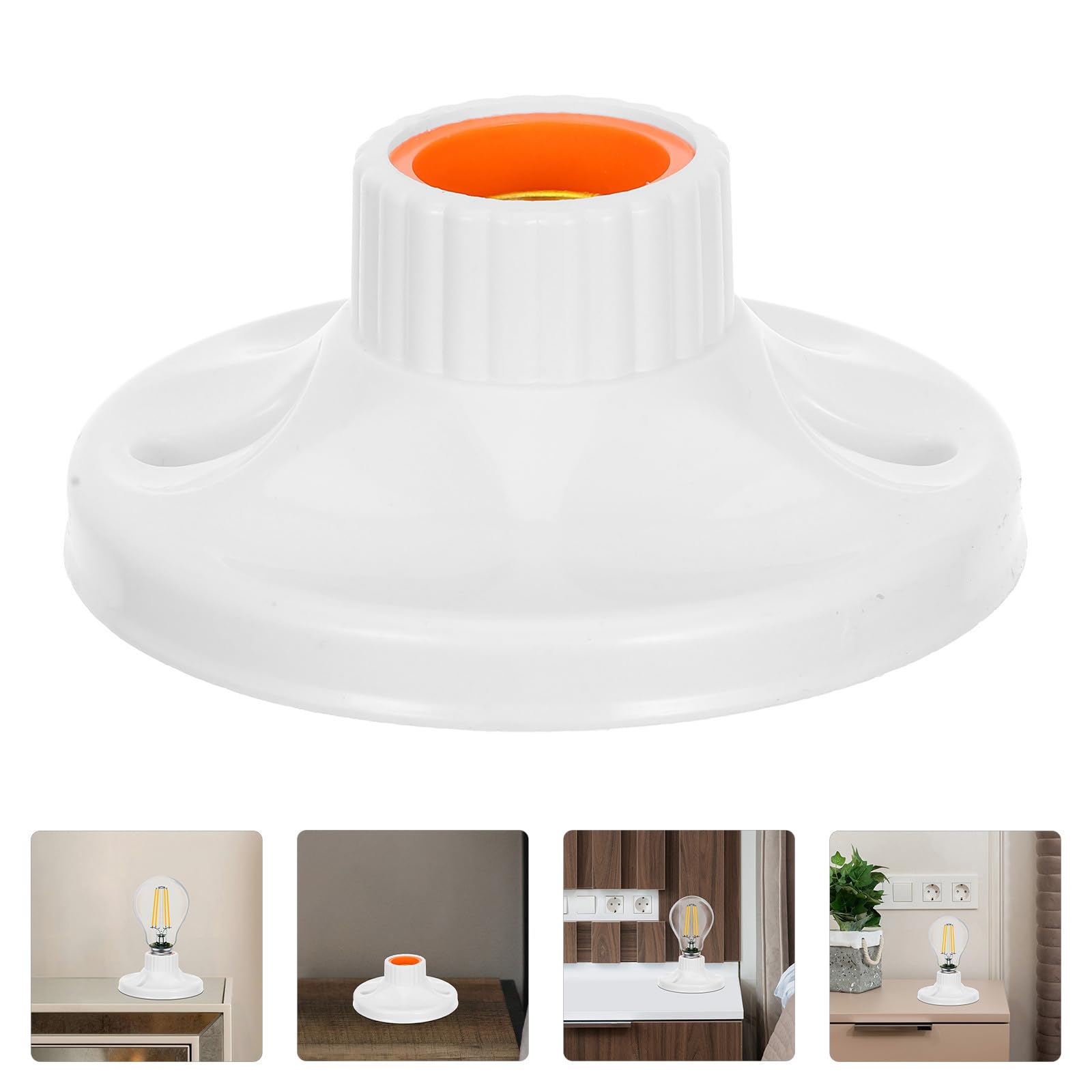 CALLARON 24 Pezzi Portalampada E27 Bianco a Vite per Sostituzione Lampada | Pp Rame e Bakelite, Installazione Semplice, Uso Commerciale e Apparecchi Decorativi