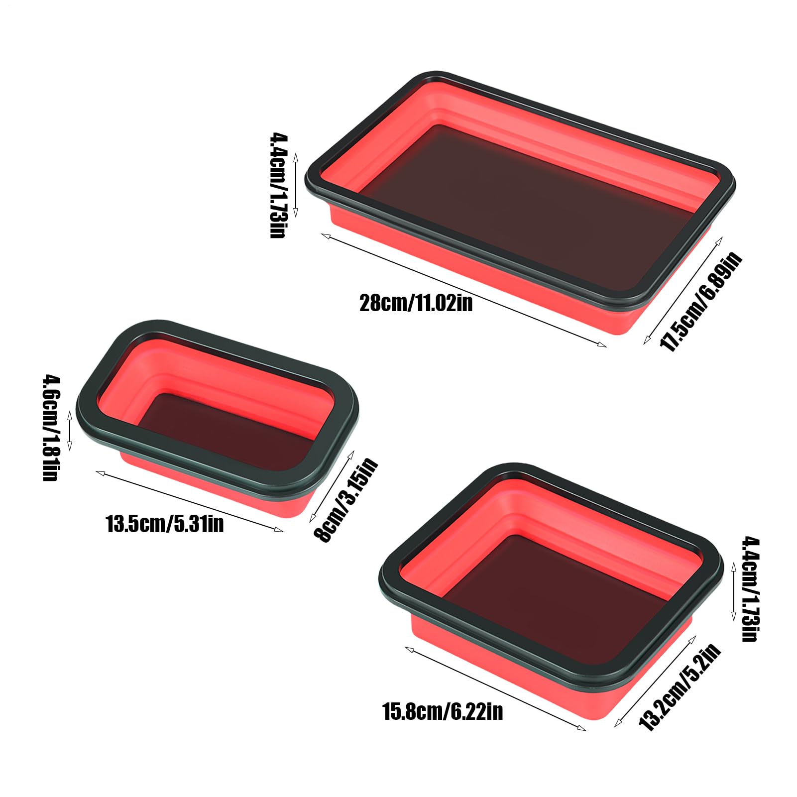 Vassoio Magnetico per Attrezzi Organizzatore Selezionatore e Bulloneria | Set da 3 Vassoio Magnetico Organizzatore Porta- Attrezzi Hardware Viti Per Officina Garage Riparazione Auto Manutenzione