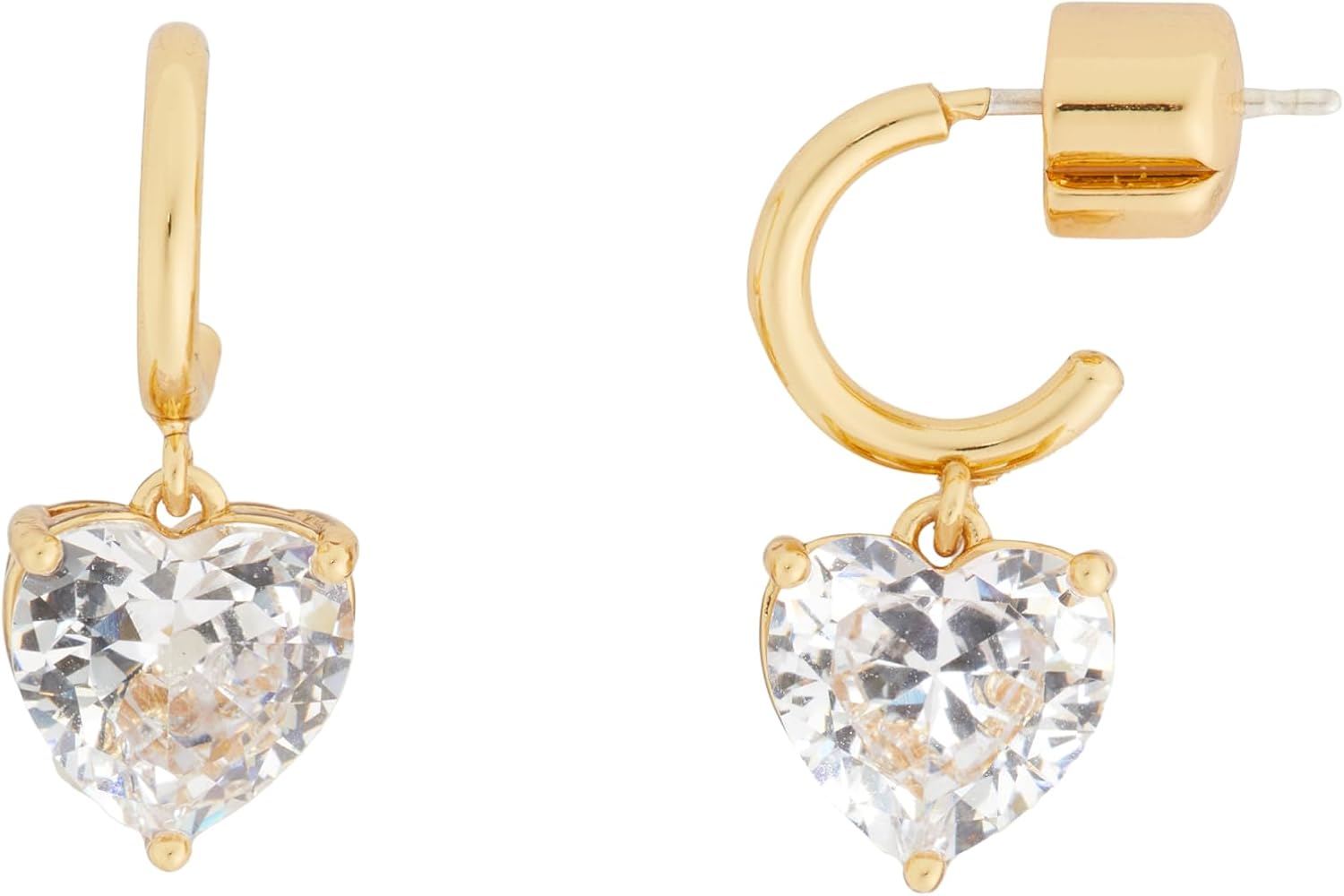 kate spade new york My Love Glitter Heart Huggies