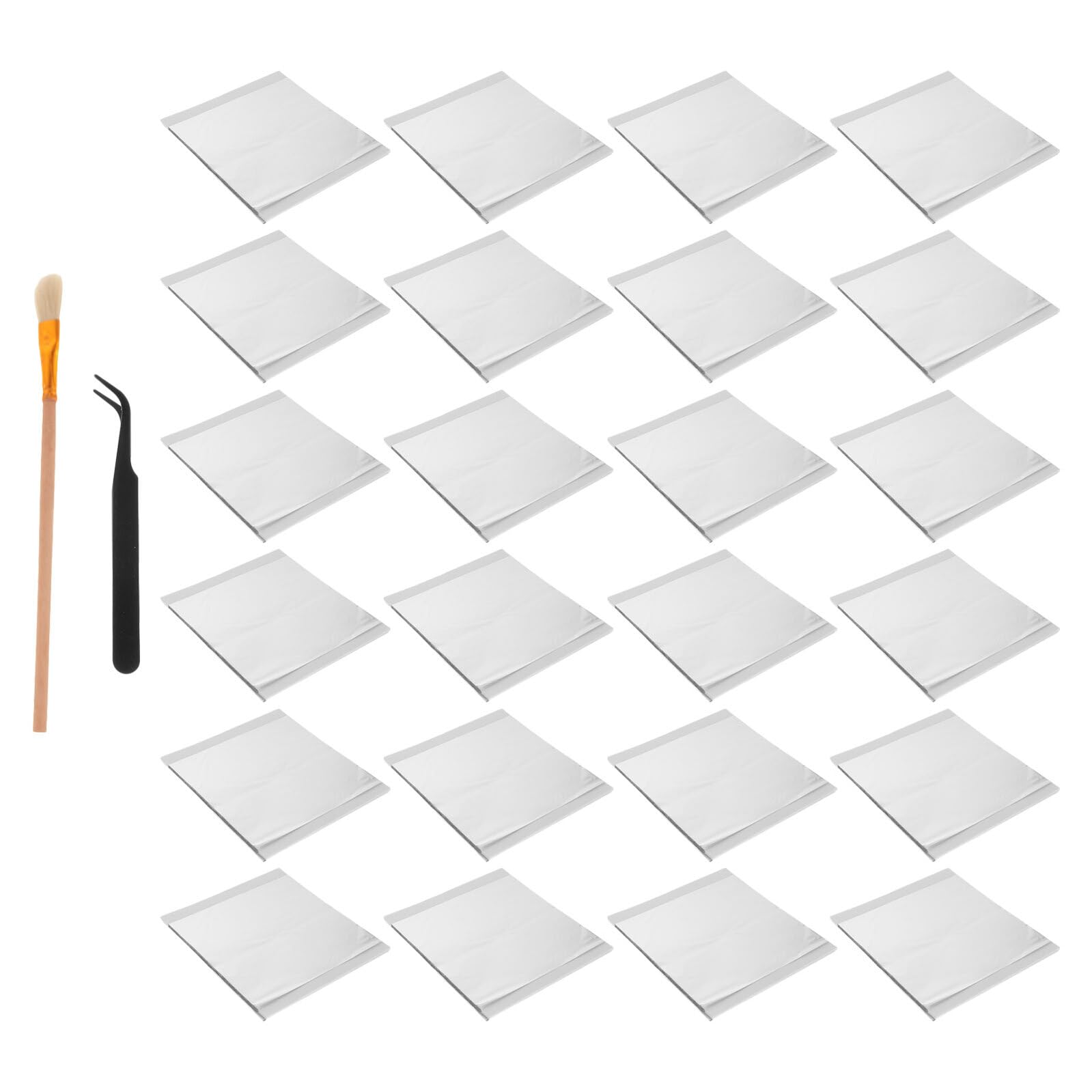 Láminas de aluminio para manualidades maleables de 14x14 cm con pincel suave