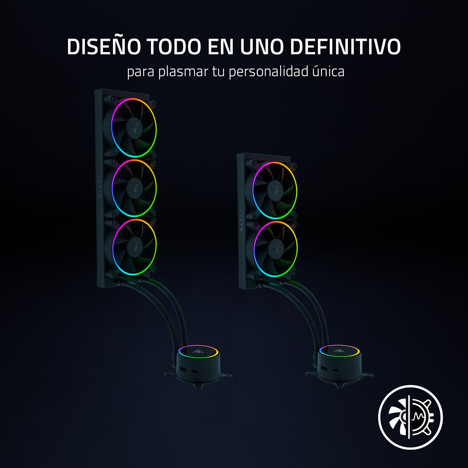 Razer Hanbo Chroma (240mm) - All In One aRGB Chroma Liquid Cooler (Ultimate AIO Design, Quiet, Powerful aRGB Fans, Silent and Efficient Liquid Cooling, PWM Support) Chroma