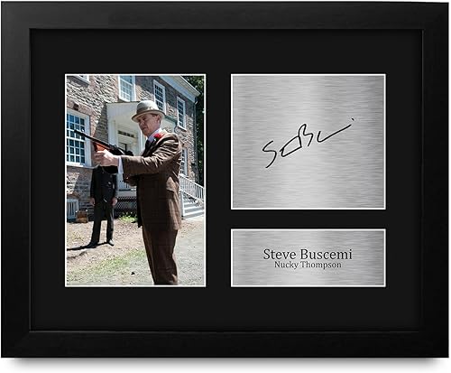 HWC Trading Steve Buscemi Boardwalk Empire - Regalos enmarcados impresos con autógrafo firmado para fanáticos de programas de televisión, tamaño