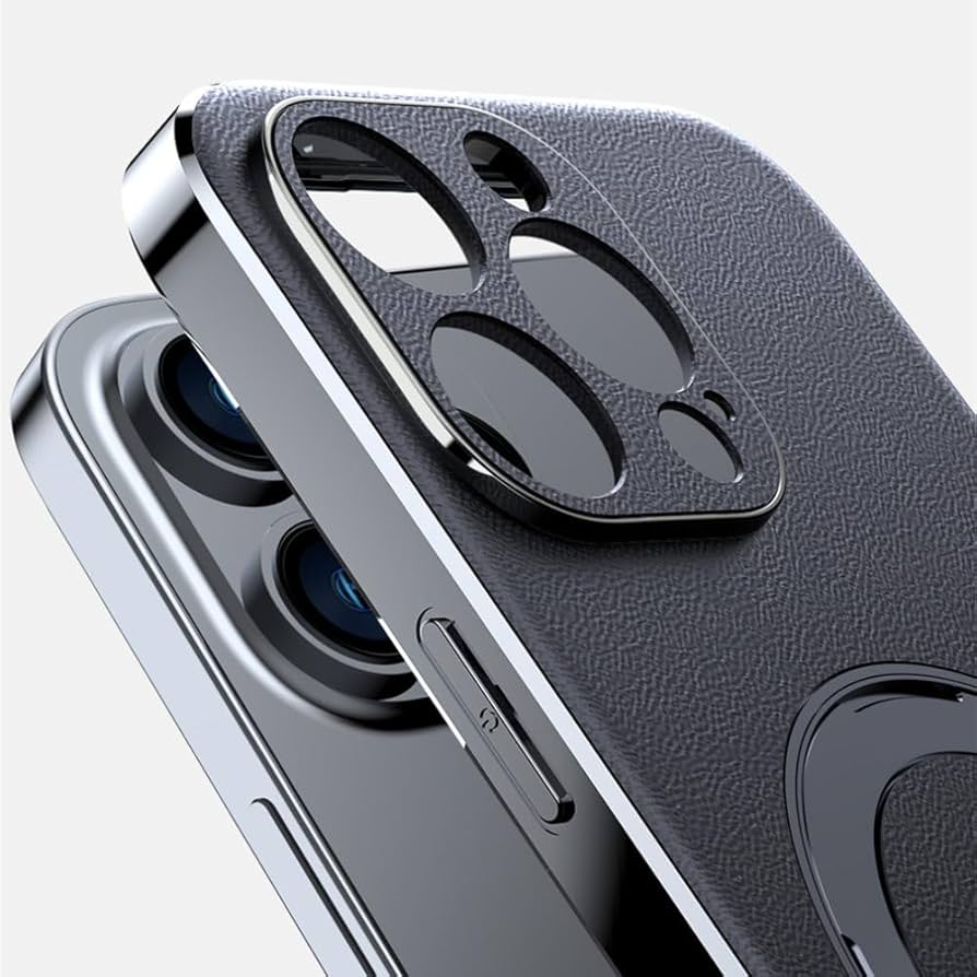 Leather Phone Case for iPhone 14 12 11 13 15 Pro Max Lens