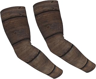 Rustic Barn Wood & Lace Romantic Sun Protection Arm Sleeves Thorn Proof Garden For Men Women,Sweatproof Sun