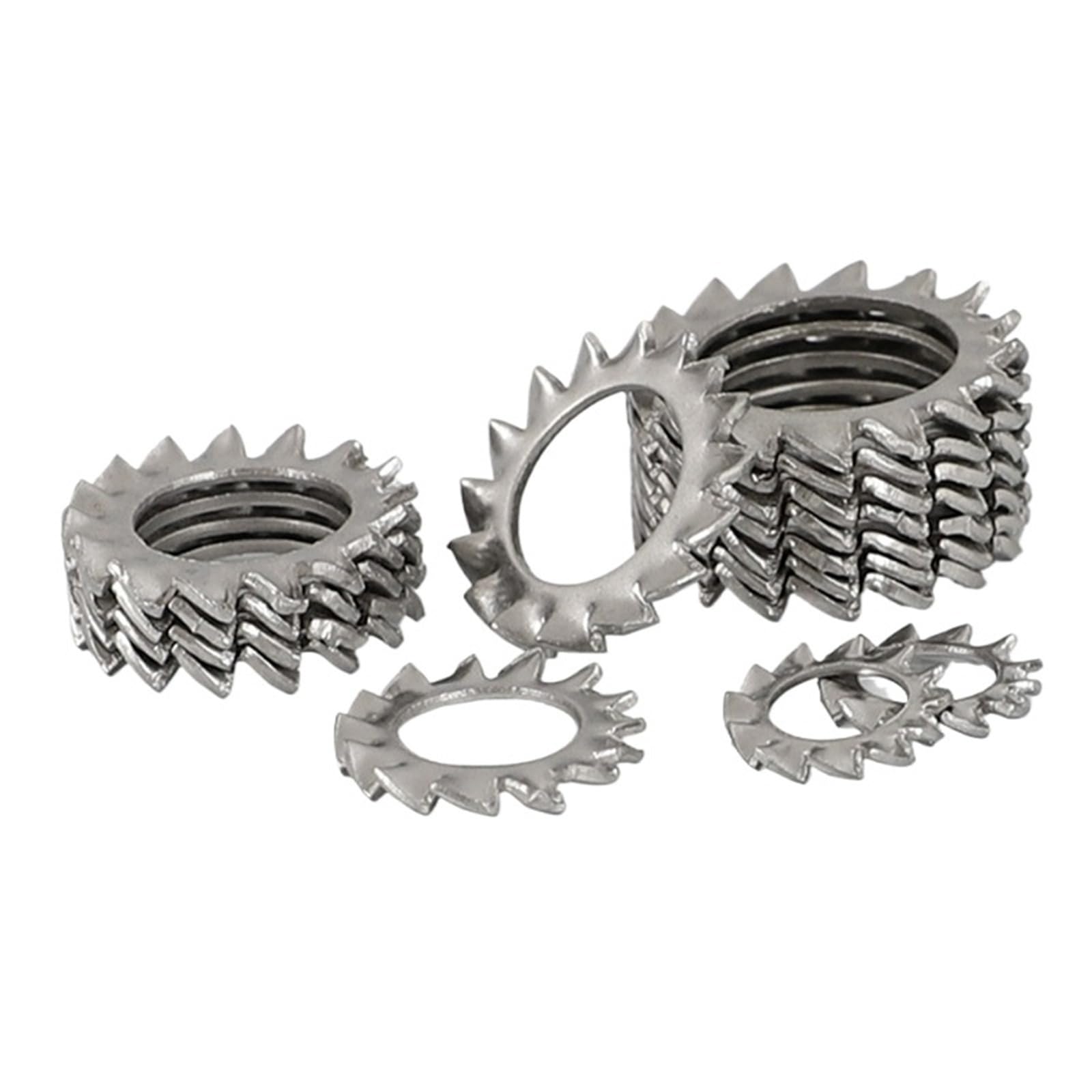 Rondelle di bloccaggio a stella, Rondelle dentellate esterne in acciaio inossidabile 304 M3-M18(M6-50pcs)
